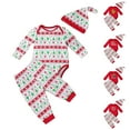 thumbnail image 3 of Kiijoy Girls Christmas Outfits Christmas Long Sleeve Bodysuit Pants Hat 3Pcs Set, 3 of 3
