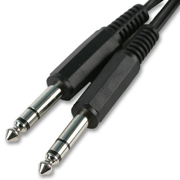 PRO SIGNAL - 6.35mm (1/4") Stereo Jack Plug to Plug Lead, 2m Black