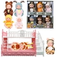 thumbnail image 1 of Set de Mini Muñecas Bebé Xadothat 6 Pzs con Ropa de Animales y Cama, 1 of 1