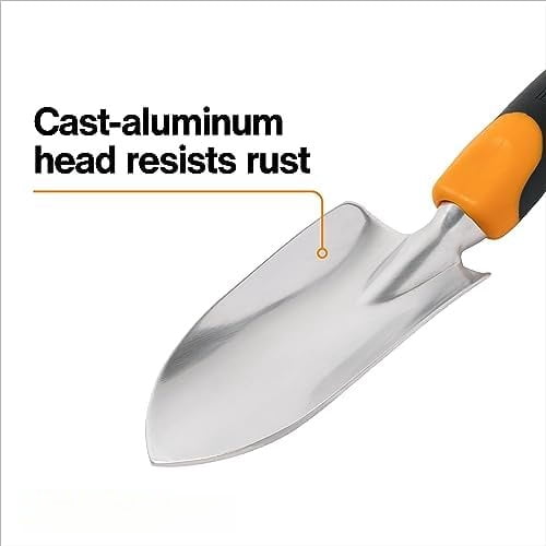 Trowel, Heavy Duty Gardening Hand Tool with Hang Hole, For Digging and Planting, Rust Resistant Cast Aluminum, Ergonomic Handle and Comfort Grip, Gardening Tools for Yard