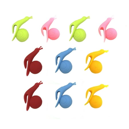 

FRCOLOR 10pcs Silicone Snail Head Wine Cup Glass Markers Party Goblet Wine Drinking Cup Marking Tags for KTV Party Banquet (Mixed Color)
