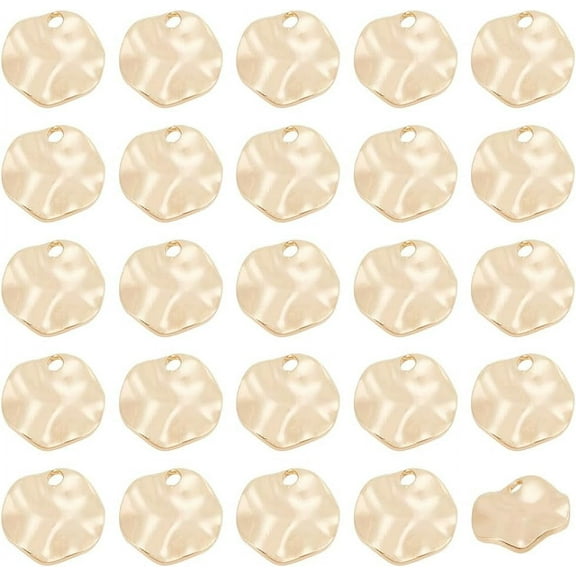 30 Packs 18K Gold Plated Lotus Leaf Charms Pendants