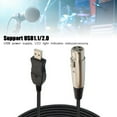 thumbnail image 3 of XLR Female USB MIC Link Cable for  Sound Output Computer Recording Karaoke Black Cable Line 2.8M, 3 of 7