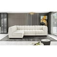 thumbnail image 2 of Meridian Furniture Quinn 4-Piece L-Shaped Fabric Modular Sectional in Cream, 2 of 15