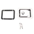 thumbnail image 3 of 2X Paddle Slam Latch with Lock & Key Travel Trailer Lock Stainless Steel RV Door Latch Heavy Duty Flush Handle Latch, 3 of 7