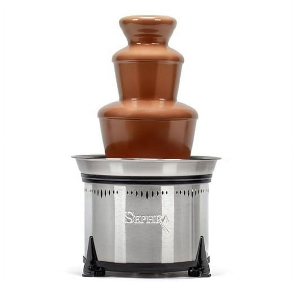 Sephra Classic 18" Home Chocolate Fountain - 6lb capacity, Includes 6x color-coded Metal Fondue Skewers and fondue testing funnel.