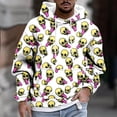 thumbnail image 1 of Sudadera con capucha para hombre, informal, a la moda, con estampado, con cordón, de manga larga, de poliéster, 1 of 6