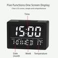 thumbnail image 3 of LED Digital Alarm Clock with USB Charging Port, Large Number, AM/PM, White Bold Digits, Snooze, Adjustable Volume, Outlet Powered for Bedroom Bedside, 3 of 6