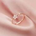 thumbnail image 6 of Kripyery Women Ring Opening Sweet Luxury Golden Silver Color Rhinestone Embedded Five-petaled Flower Finger Ring Fashion Jewelry, 6 of 8