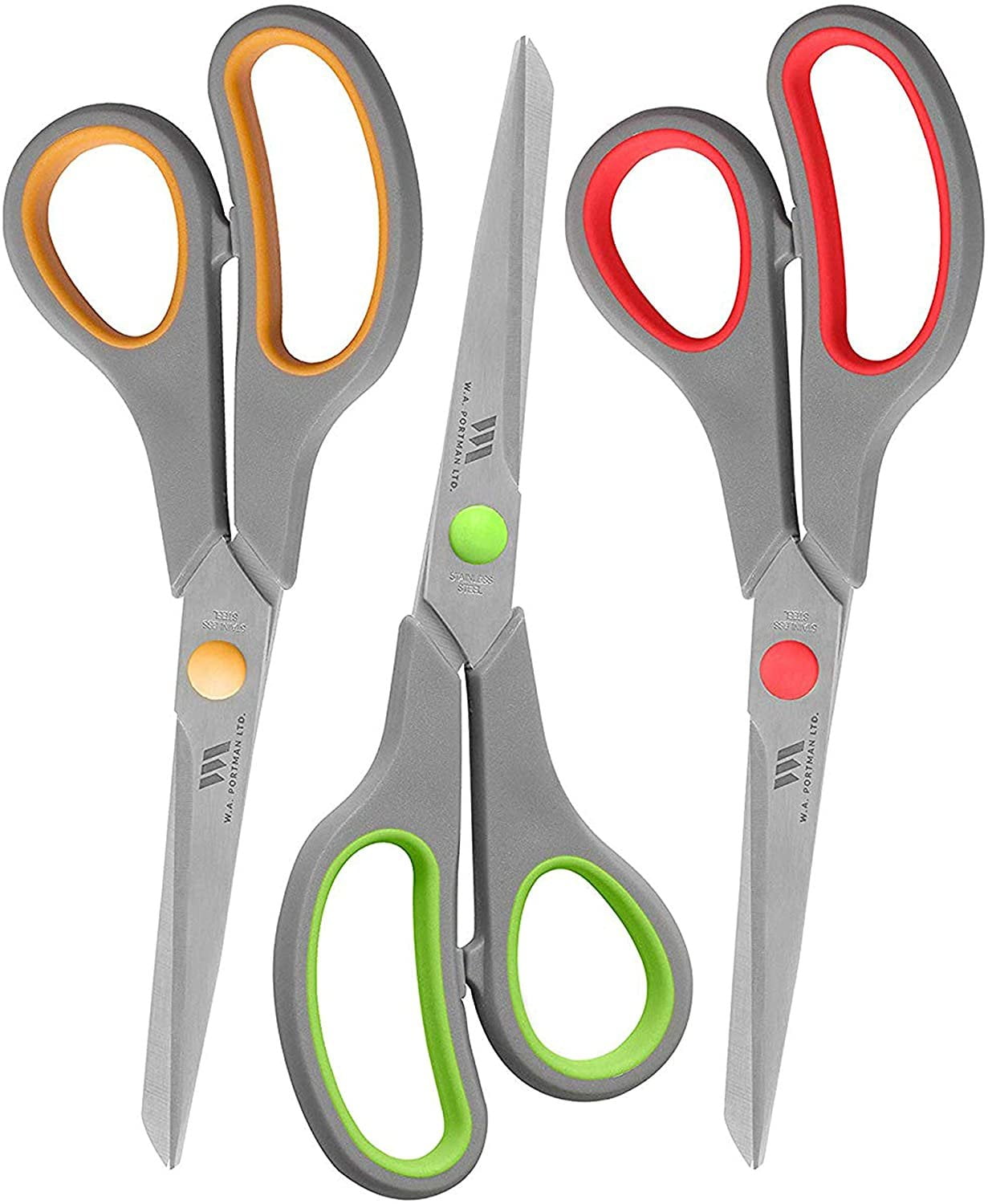 WA Portman 8.5inch Scissors 3pack Craft Scissors for School