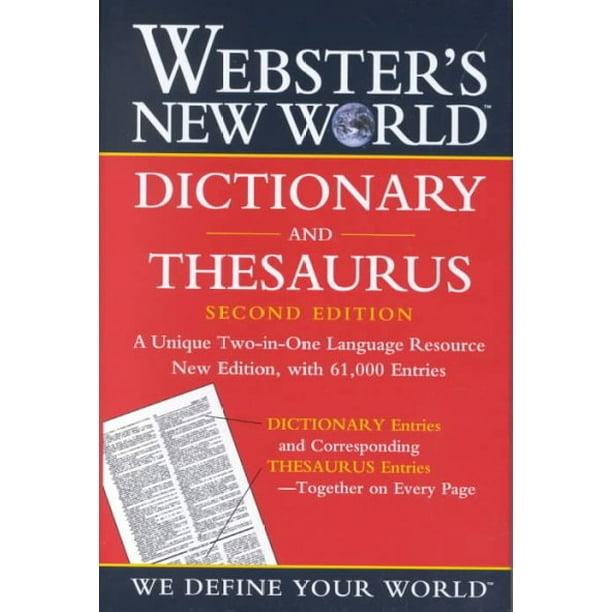 Websters New World Dictionary And Thesaurus 2nd Edition Hardcover 5930