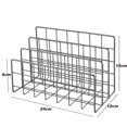 thumbnail image 5 of SHAR Metal Stationery Storage Rack with 3 Compartments, Metal Book Rack Can Store Your Documents, Diaries, Books (Gloss Black), 5 of 5