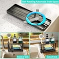 thumbnail image 7 of LEFEE Sink Caddy Sponge Holder, Self-draining Stainless Steel Sponge Holder for Kitchen Sink with Drain Tray - 2 Tier Kitchen Sink Organizer with Brush Holder, 7 of 7