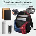 thumbnail image 5 of Bulopur Teen Boys 17 Inch Backpack Set 4 Piece Fire Water Basketball Print School Bookbag with Lunch Box, Water Bottle Holder and Pencil Case for Boys Aged 8-14 for Sports and Daily School Use, 5 of 8