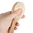 thumbnail image 2 of Soft Natural Goat Hair Baby Infant Head Massage Grooming Comb with Wooden Handle, 2 of 4