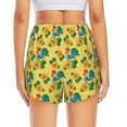thumbnail image 2 of Lsque Roosters And Sunflowers Printed Women's Running Shorts with Liner Pockets,Elastic Quick Dry Workout Athletic Gym Yoga Shorts,Womens High Waist Shorts-Large, 2 of 9