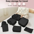 thumbnail image 7 of Scootworks Packing Cubes for Travel 7 Pcs Foldable Set Lightweight Luggage Organizers Black, 7 of 7