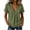 Army Green Tops for Women, variant on Linen Womens Shirts Short Sleeve V Neck Tunic Tees Solid Color Pleated Casual Blouses Lightweight Summer Daily Tops Army Green XL