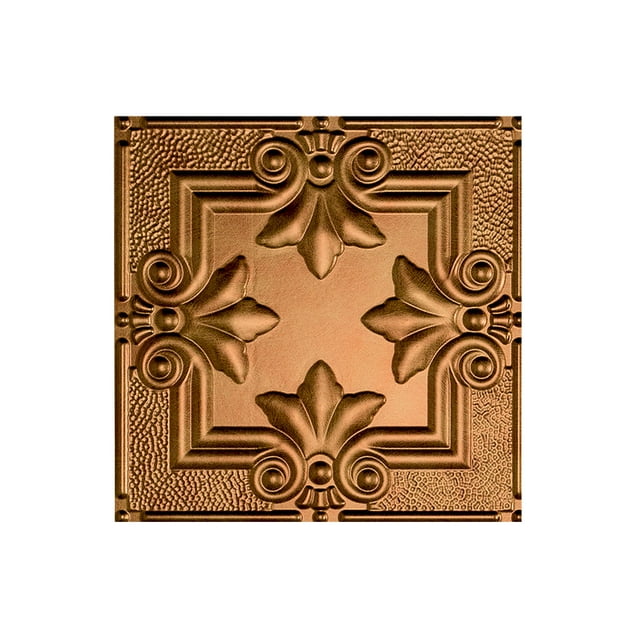 Fasade Easy Installation Regalia Antique Bronze Glue Up Ceiling Tile/ Ceiling Panel (12" X 12" Sample)