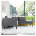 thumbnail image 5 of Beatrice Gray Microfiber Modern Living Room Right Facing Corner Sectional Sofa, 5 of 5