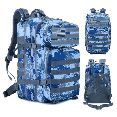 45L Camouflage Backpack Men Tactical Bags New Hiking Backpack Hunting Trekking Rucksack Waterproof Bug Out Bag(hysm)