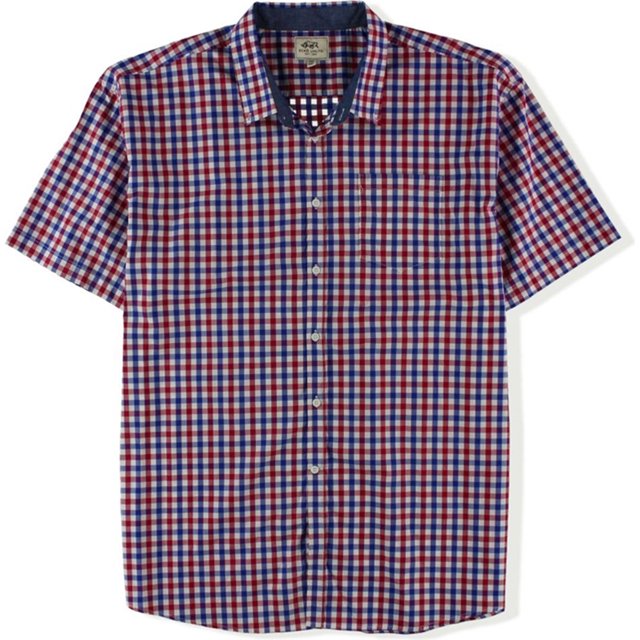 Ecko Unltd. Camisa con 2 botones y bolsillo inyectado rojo Checke para hombre, rojo, XXX-Large
