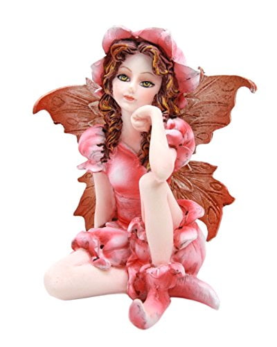 2 Fairy Garden Miniature 3" Sparkly fairy figurines Dressed in Purple & Pink NEW 