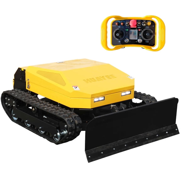 HUAYEE MHY90 608cc Remote Control Lawn Mower Compatible With Snow Pusher/Dozer Blade - Hybrid Crawler Mower with Remote Start - All-Terrain Grass Cutter, 65° Climbing, 300m Remote Control