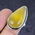 thumbnail image 2 of Natural Yellow Onyx Gemstone 925 Sterling Silver Jewelry Ring Size 7.5, 2 of 2