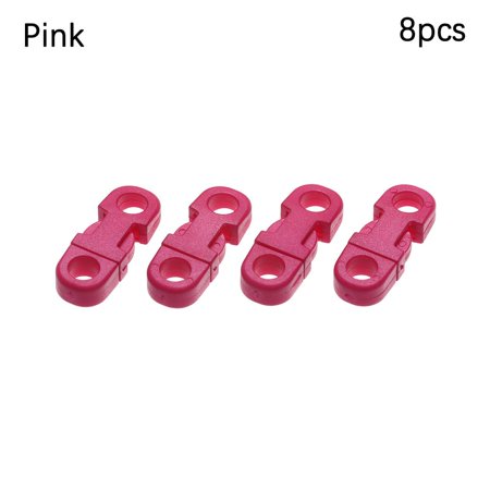 4/8/12/20pcs Hot sale 5mm Paracord Bracelet Accessories Curved Dog Collar Strap Webbing Outdoor Tool Side Release Buckle Camp Bag Parts PINK 8PCS