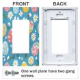 thumbnail image 3 of Yayeee Rocker Switch Wall Plate 1-Gang 4.6"x2.9" Home Decorative Outlet Cover, Blue Easter Bunny, 3 of 6