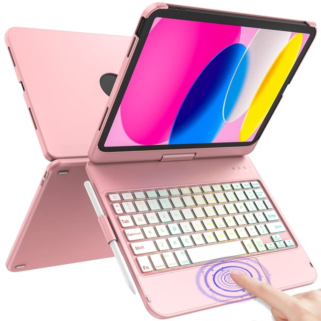 Funda con teclado HOTLIFE para iPad de 11ª y 10ª generación de 10,9 pulgadas