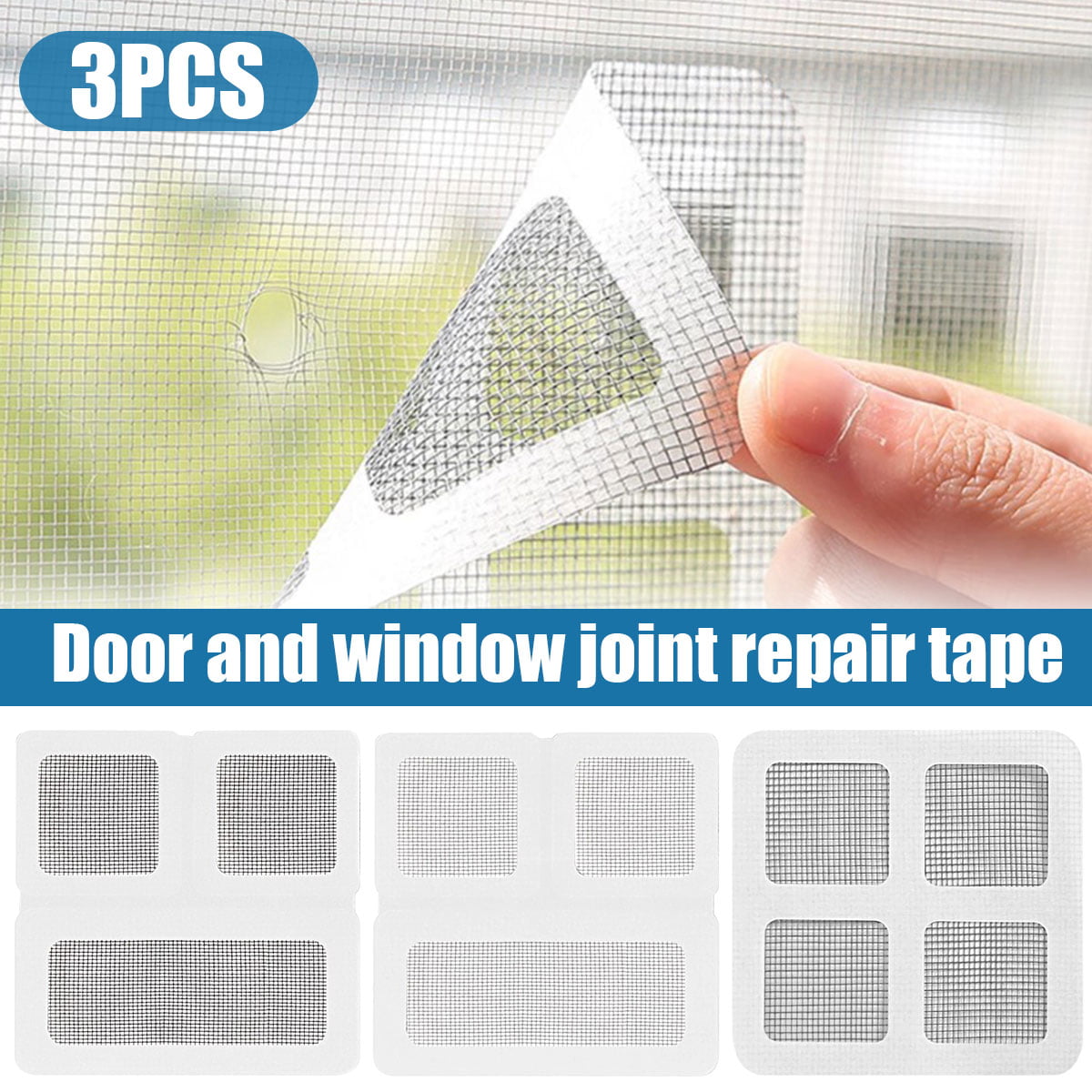 Window Screen Repair Tape Patch Adhesive Sticker Fiberglass Mesh Hole Fix Access