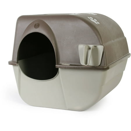 Omega Paw Roll 'N Clean Cat Litter Box, Large (Best Self Cleaning Cat Litter Box)
