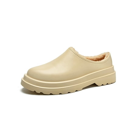 

Audeban Men Lightweight Closed Toe Slippers Indoor Outdoor Casual Leather Mule Mens Home Comfort Fashion Plush Lined Shoes Mules Loafers Clogs