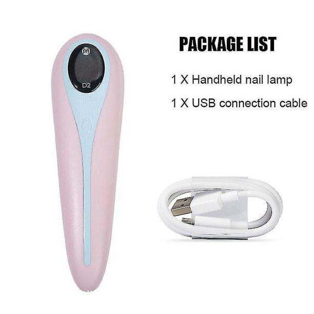 Lámpara de secado de uñas de mano, lámpara LED UV, uñas compatibles, mini lámpara LED UV recargable, secador de uñas, uñas de gel compatibles, portabilidad, herramienta de arte d