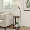 thumbnail image 2 of Lavish Home 58-inch Adjustable Floor Lamp with USB Charging Side Table, LED Bulb, and Shade, 2 of 6