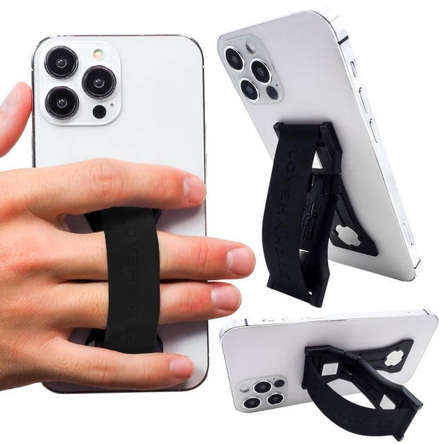 Phone Grip LOVEHANDLE PRO Premium Silicone con correa negra