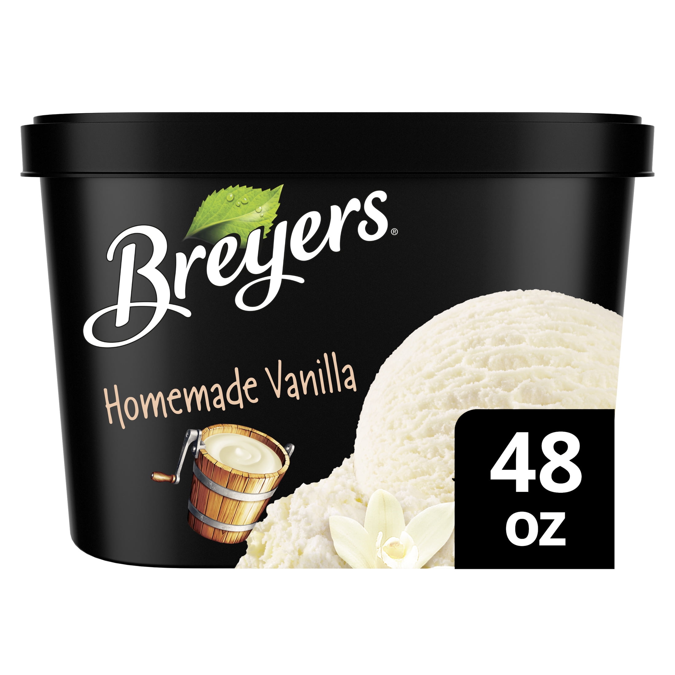 Breyers Classics Ice Cream Homemade Vanilla 48 oz, Perfect with Pie, Cake, and Desserts photo