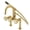 Brushed Brass, variant on Kingston Brass AE8400RX Belknap Three-Handle 2-Hole Deck-Mount Clawfoot Tub Faucet with Hand Shower in Matte Black