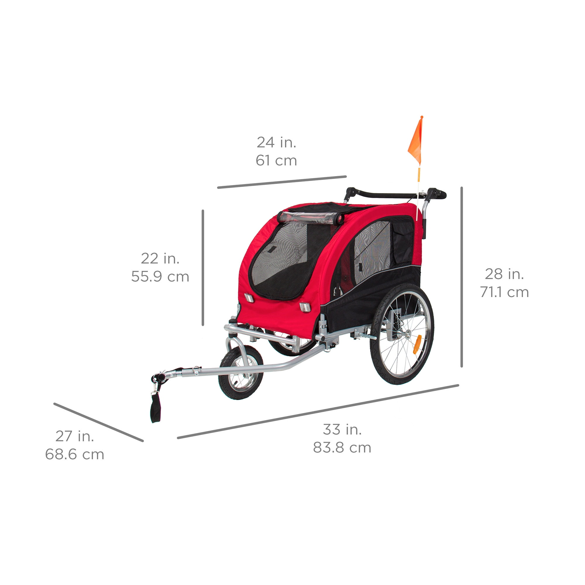 best choice products 2 in 1 pet dog bike trailer