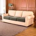 thumbnail image 4 of Subrtex Cushion Covers Separate Seat Stretch Textured Grid (3PCS, Olive Green), 4 of 7