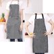 thumbnail image 2 of Delantales de cocina, delantales de cocina impermeables de 2 piezas, delantal de cocina con correa ajustable para el cuello, bolsillos dobles ampliados, adecuado para restaurante, hogar,, 2 of 5