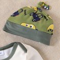 thumbnail image 6 of Newborn Infant Baby Boy Clothes Long Sleeve Letter DINO ear be anmo toot Print Romper Pants Hat Outfits Set Kaprioy, 6 of 7