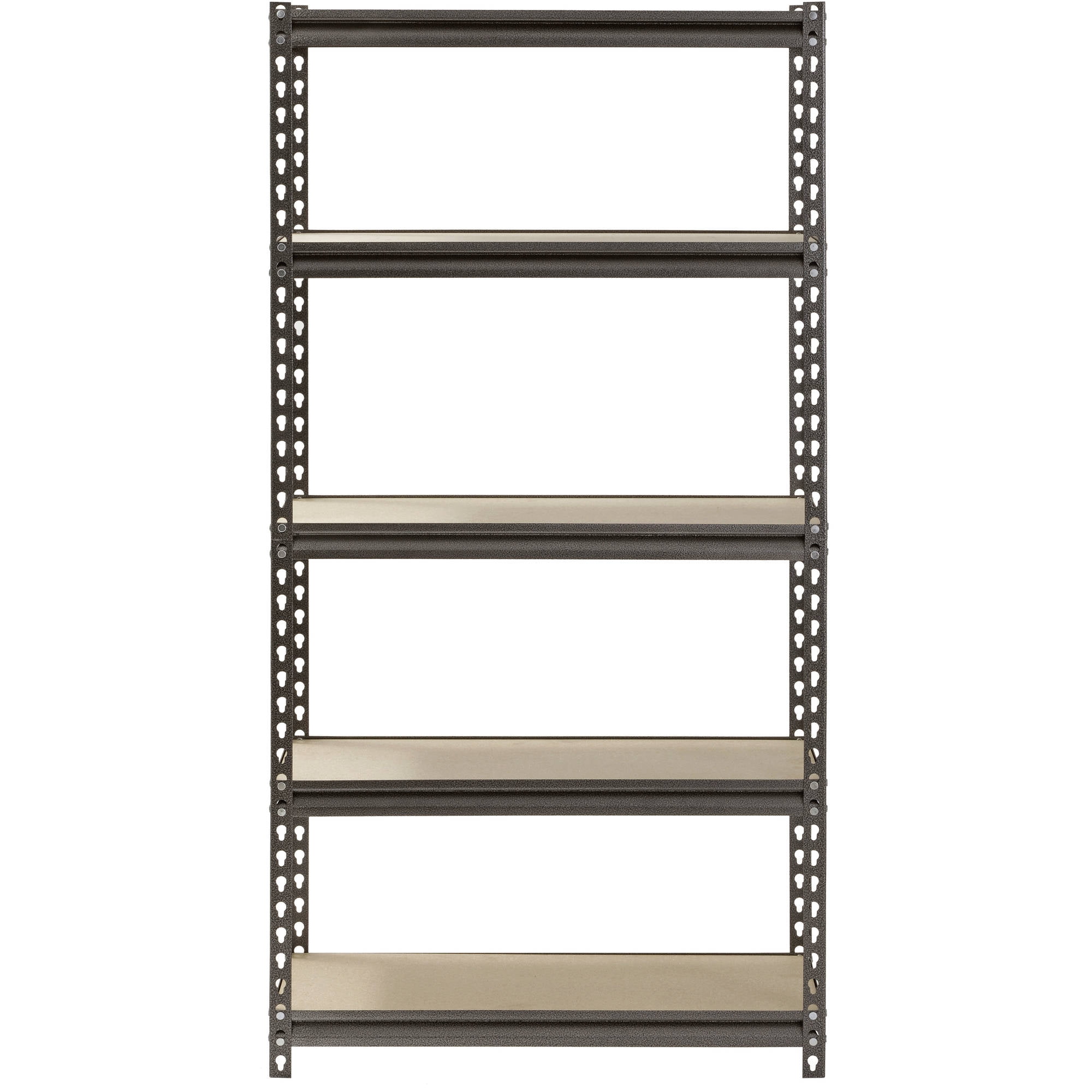 Muscle Rack 30"W x 12"D x 60"H 5-Shelf Steel Freestanding Shelves, Silver