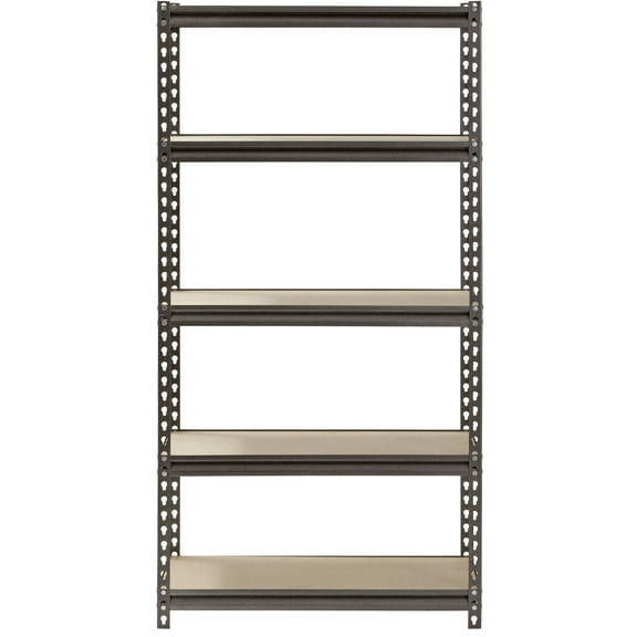Muscle Rack 5-Shelf Steel Shelving, Silver-Vein, 12" D x 30" W x 60" H