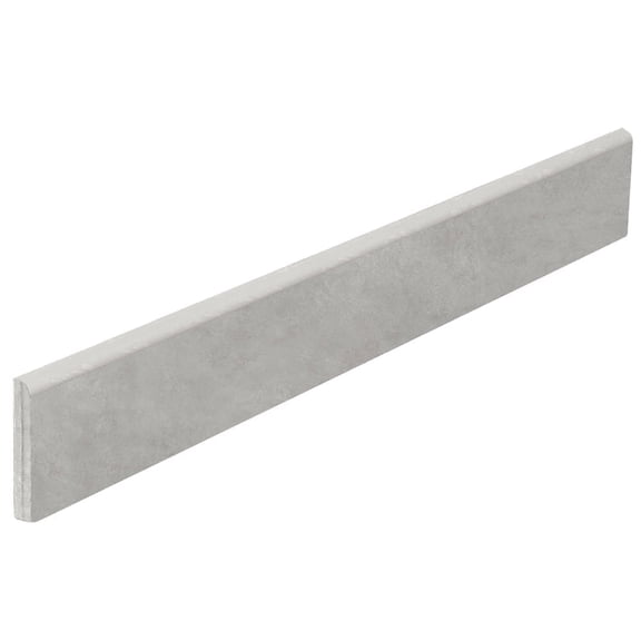 The Tile Life Foundry Concrete 3.5" x 24" Gris Matte Porcelain Bullnose Tile