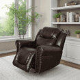 thumbnail image 4 of MAYEERTY 41" Modern Upholstered Breathing Leather Chair - Reclining Stylish Business Function for Living Room, Espresso, 4 of 5