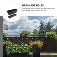 thumbnail image 2 of 2 Large Rectangular Planting Pots 36x15x19cm Dark Grey Plastic for Balcony, 2 of 6
