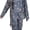 Grayish blue, variant on Women's 3 Piece Floral Print Pajama Set with Robe - Soft Polyester All Seasons Loungewear for Ladies